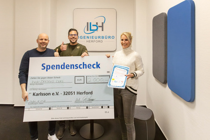 Spende von 2.000 Euro vom Ingenieurbüro Schepper